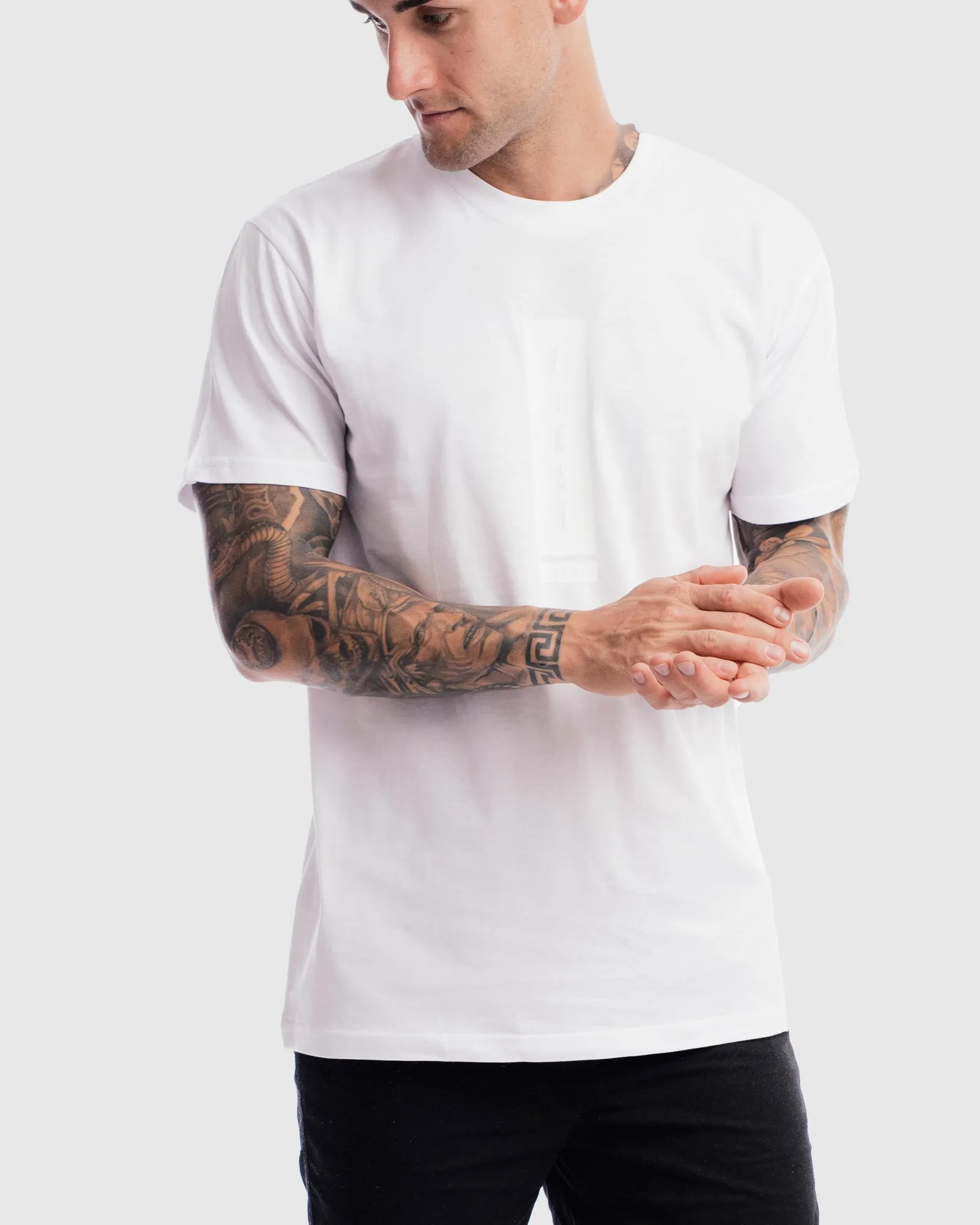 Mens Midfield Mono Tee - White