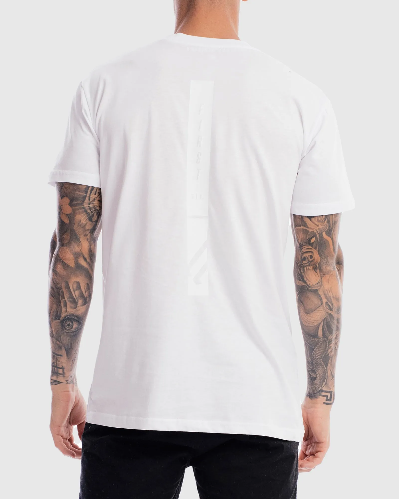 Mens Midfield Mono Tee - White