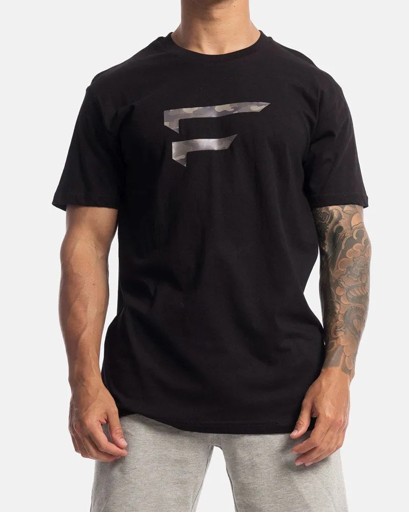 Mens Performance Camo Logo Tee - Black