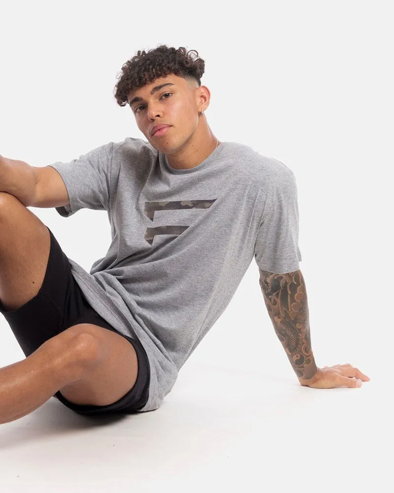 Mens Performance Camo Logo Tee - Marle Grey