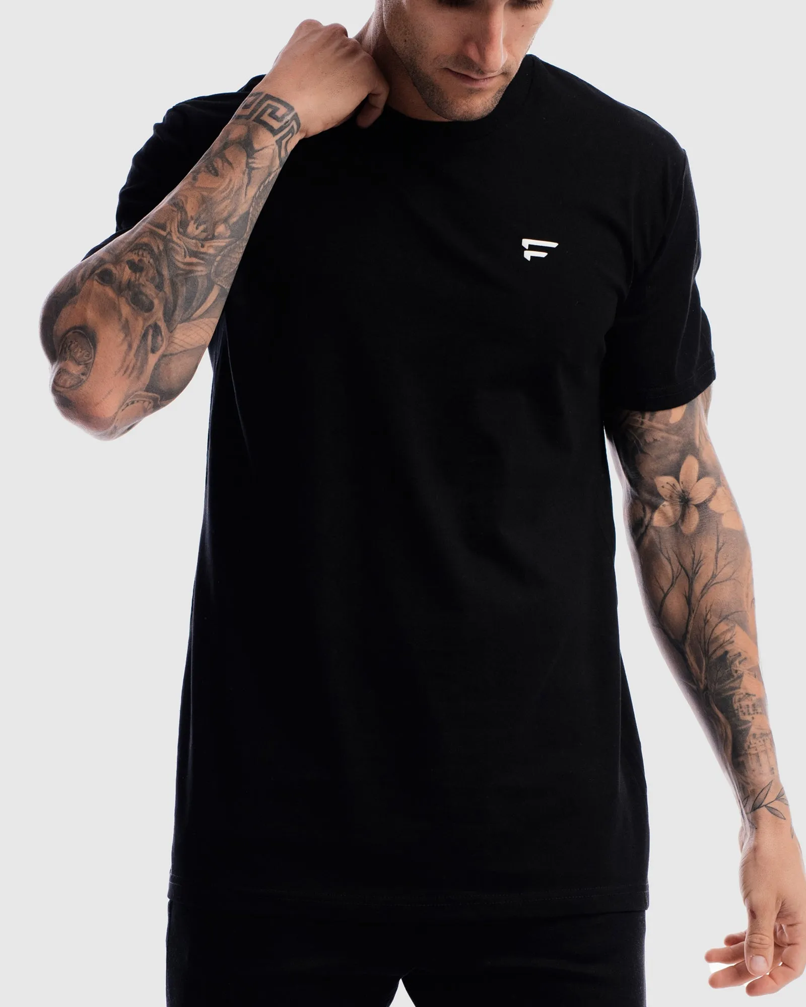 Mens Performance Crest Rise Tee -  Black