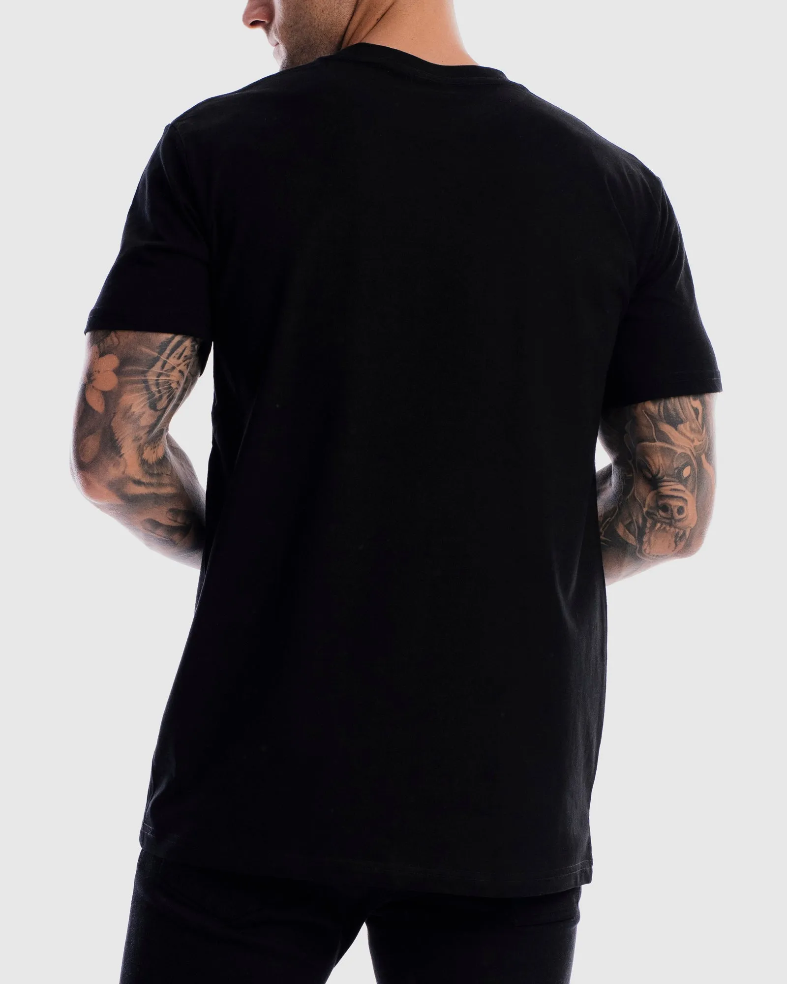 Mens Performance Crest Rise Tee -  Black