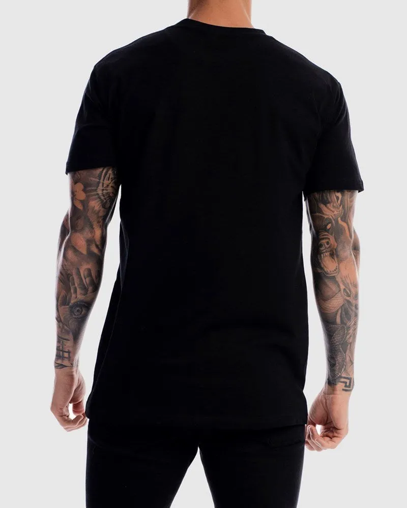 Mens Performance Crest Rise Tee -  Black
