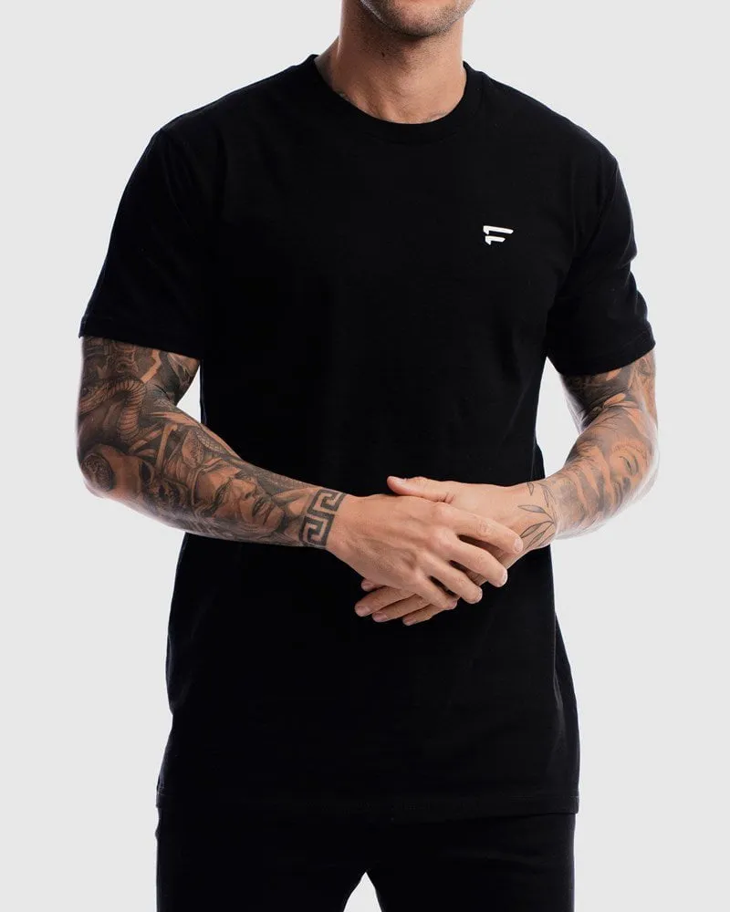 Mens Performance Crest Rise Tee -  Black