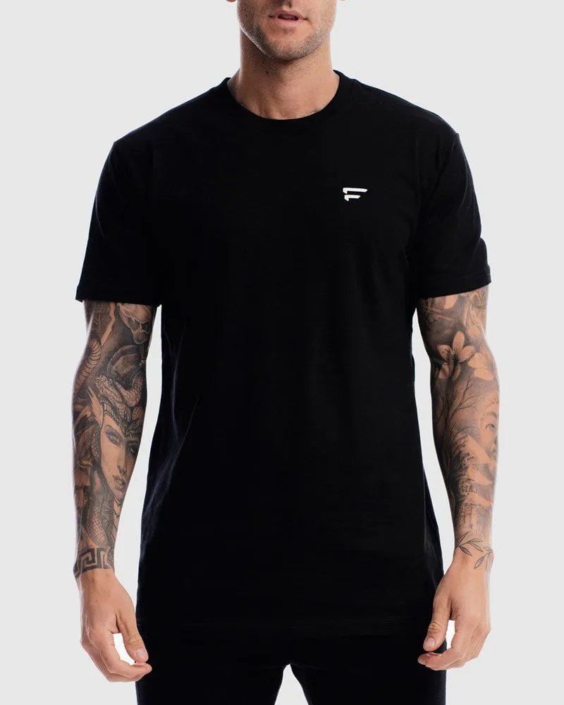 Mens Performance Crest Rise Tee -  Black