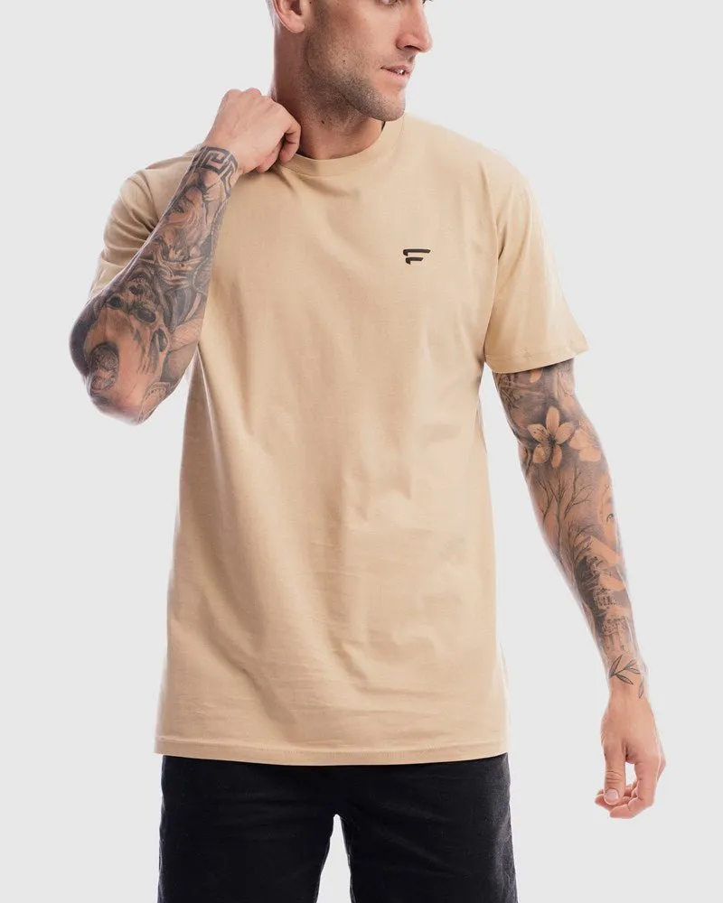 Mens Performance Crest Rise Tee - Camel