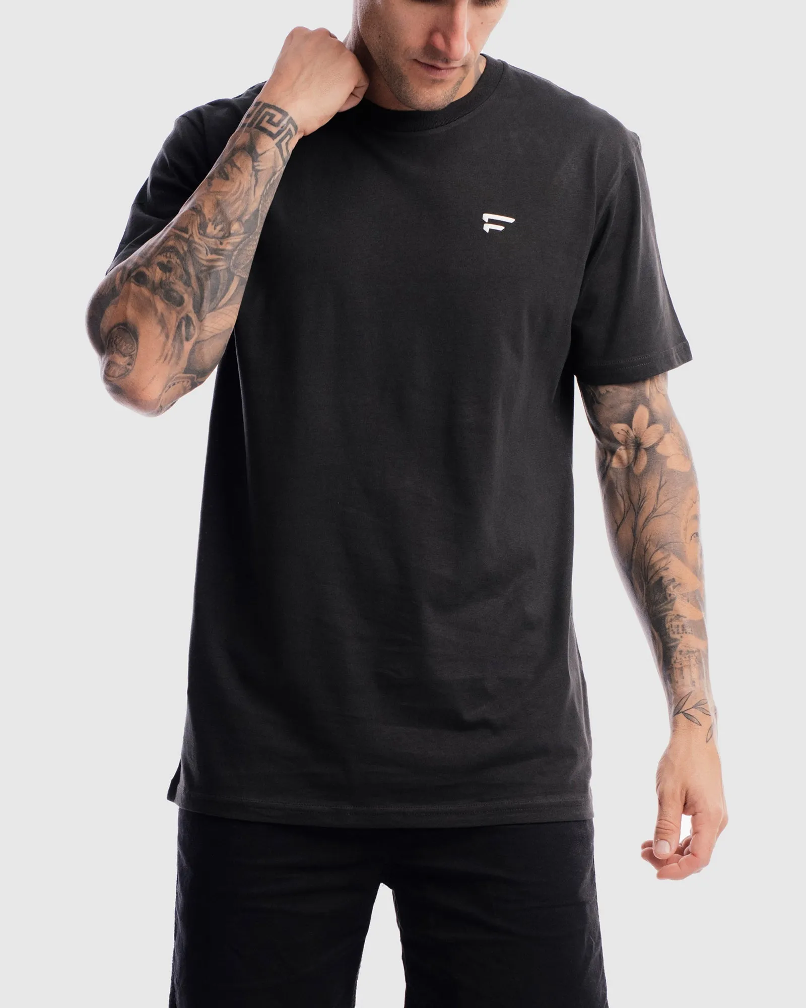 Mens Performance Crest Rise Tee - Vintage Black