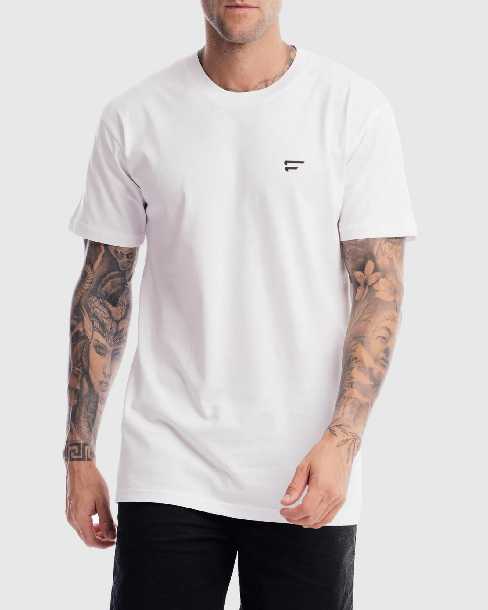 Mens Performance Crest Rise Tee - White