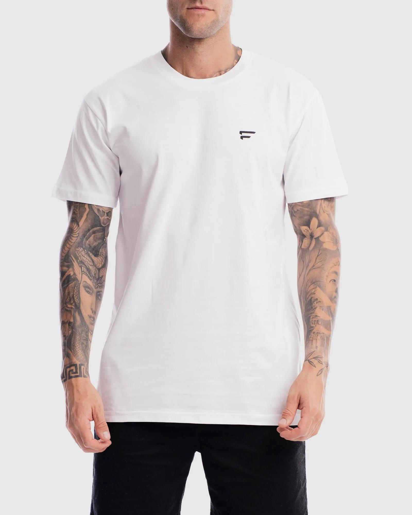 Mens Performance Crest Rise Tee - White