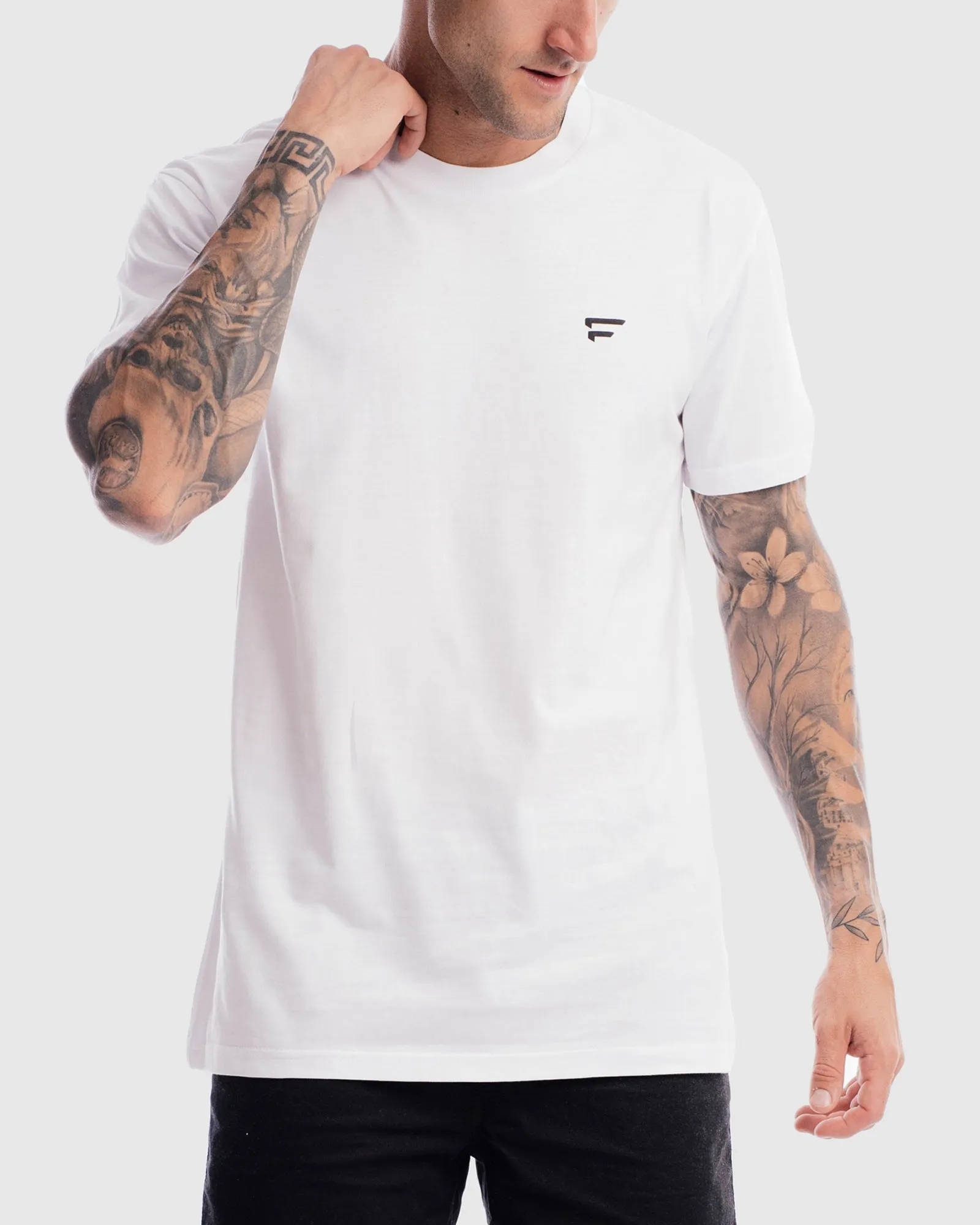 Mens Performance Crest Rise Tee - White