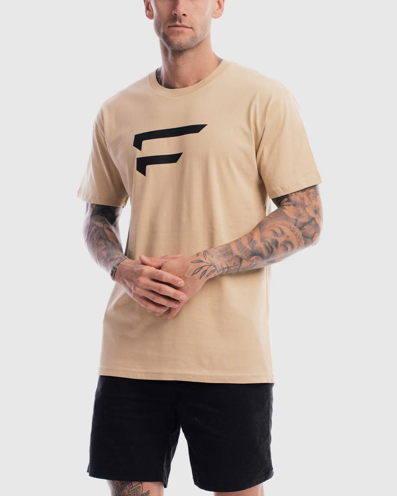 Mens Performance Logo Tee - Camel