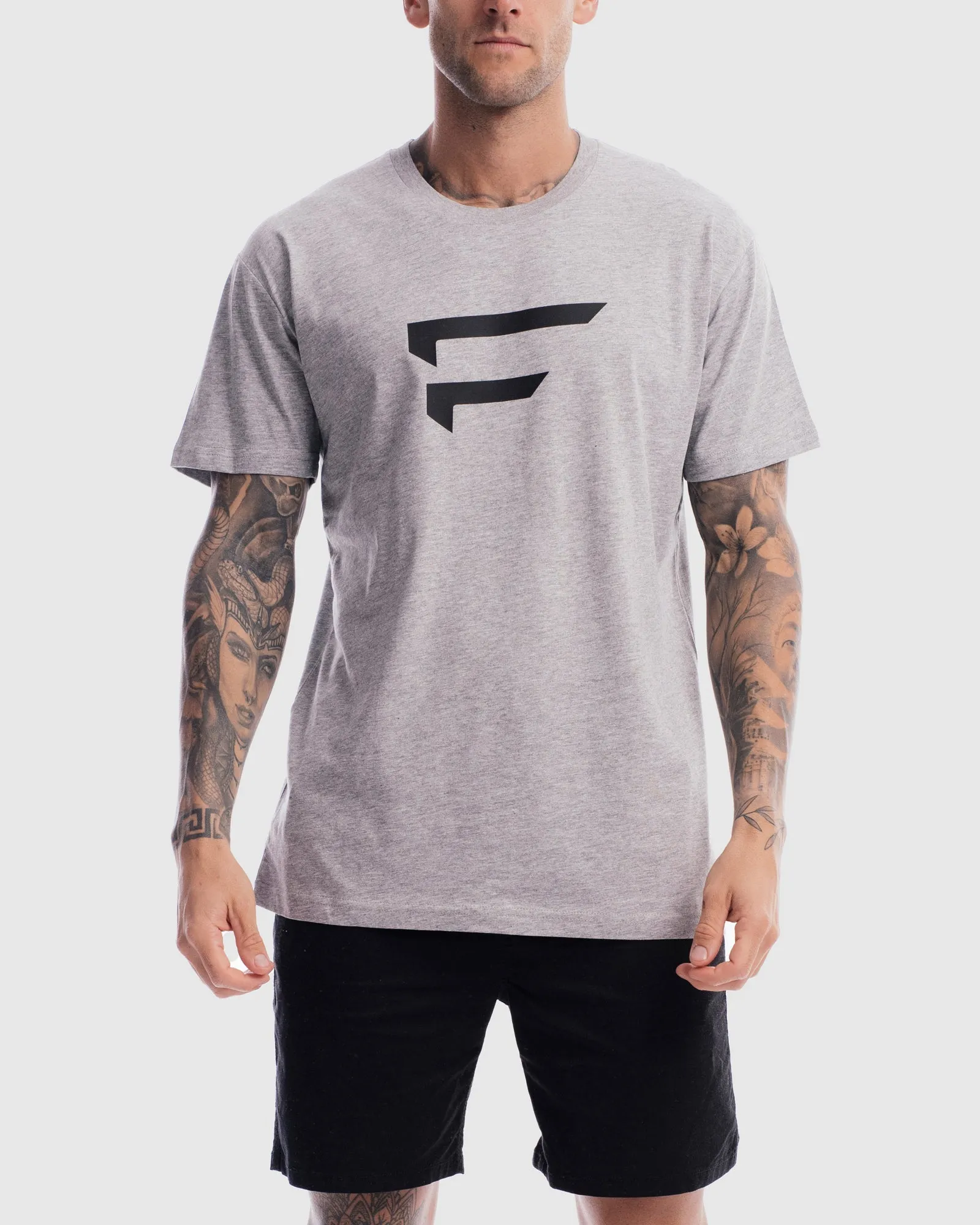 Mens Performance Logo Tee - Marle Grey