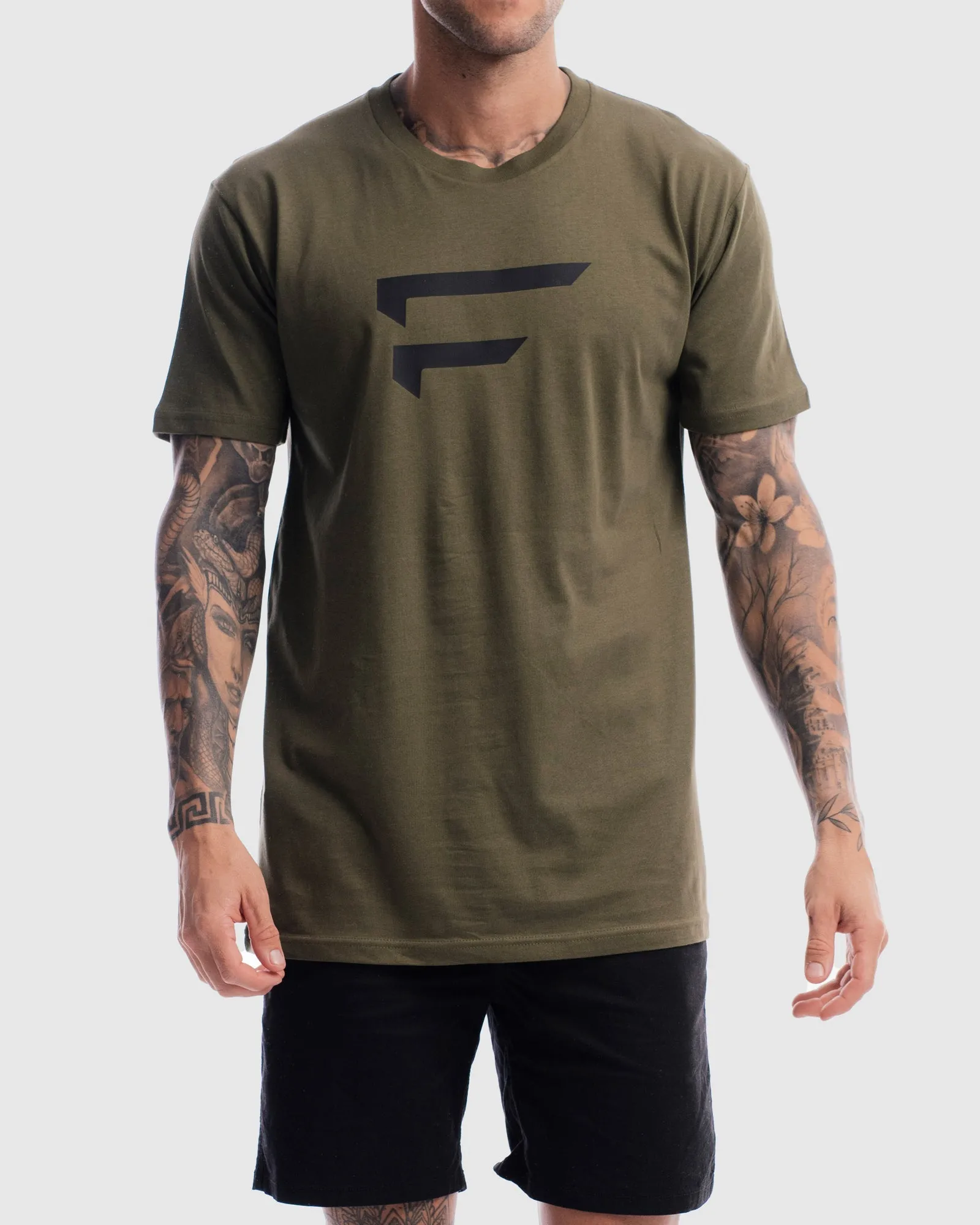 Mens Performance Logo Tee - Olive
