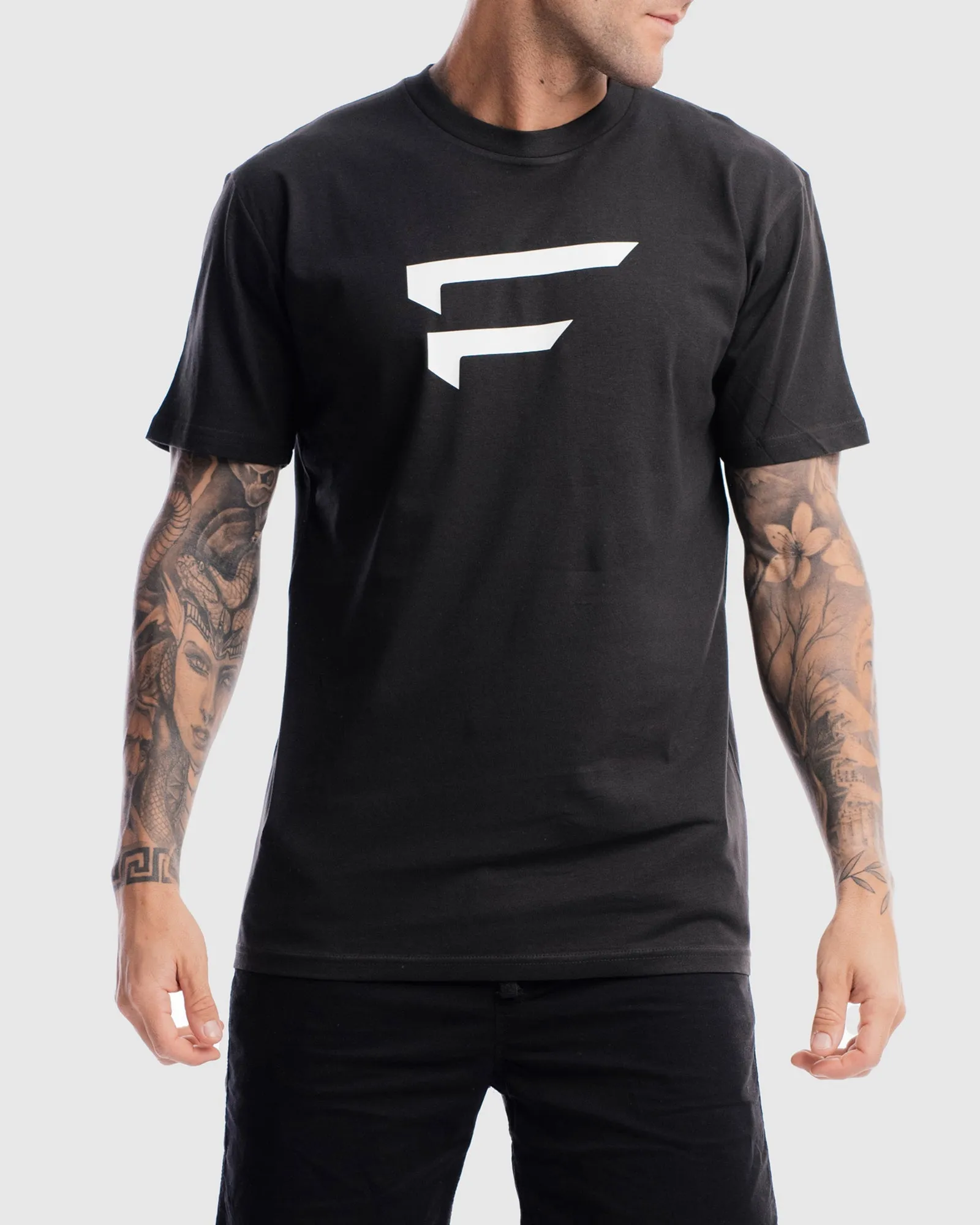 Mens Performance Logo Tee - Vintage Black