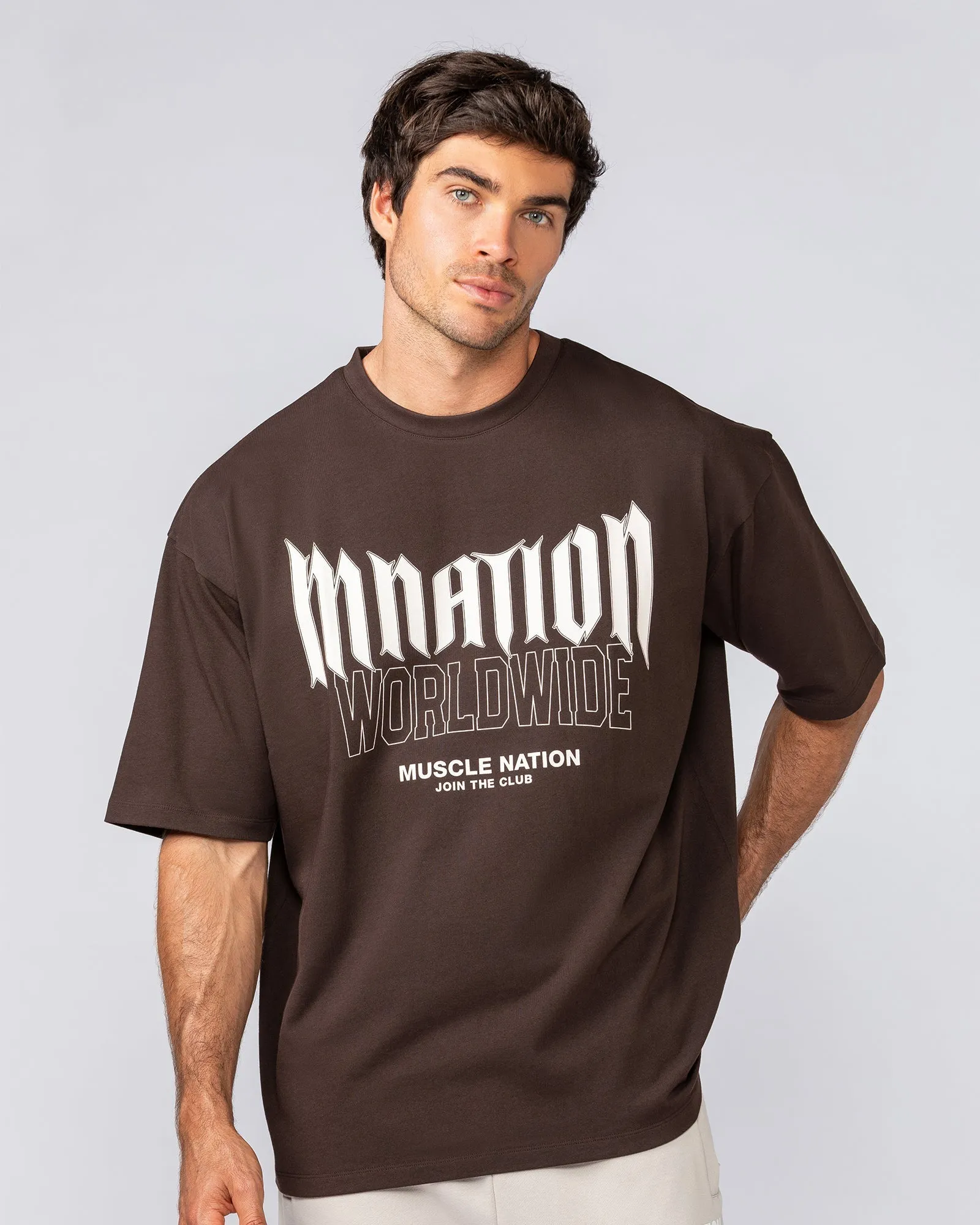 Metal Oversized Tee - Cocoa