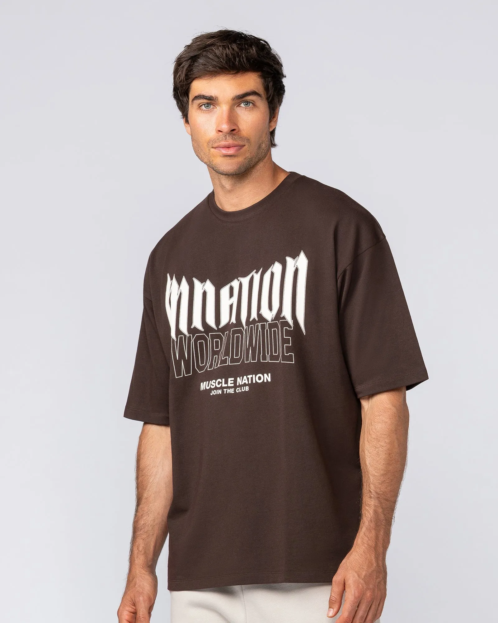 Metal Oversized Tee - Cocoa