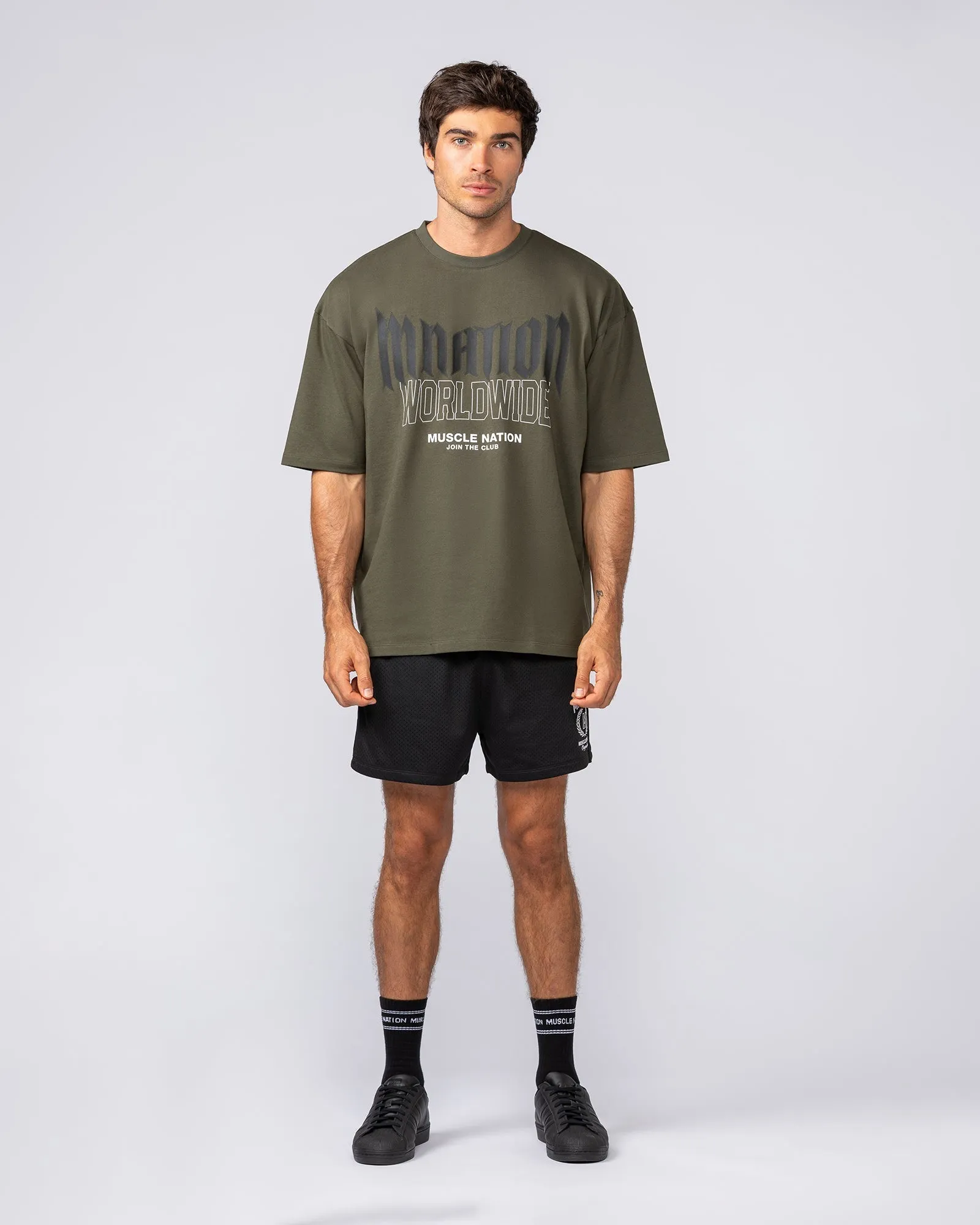 Metal Oversized Tee - Dark Khaki