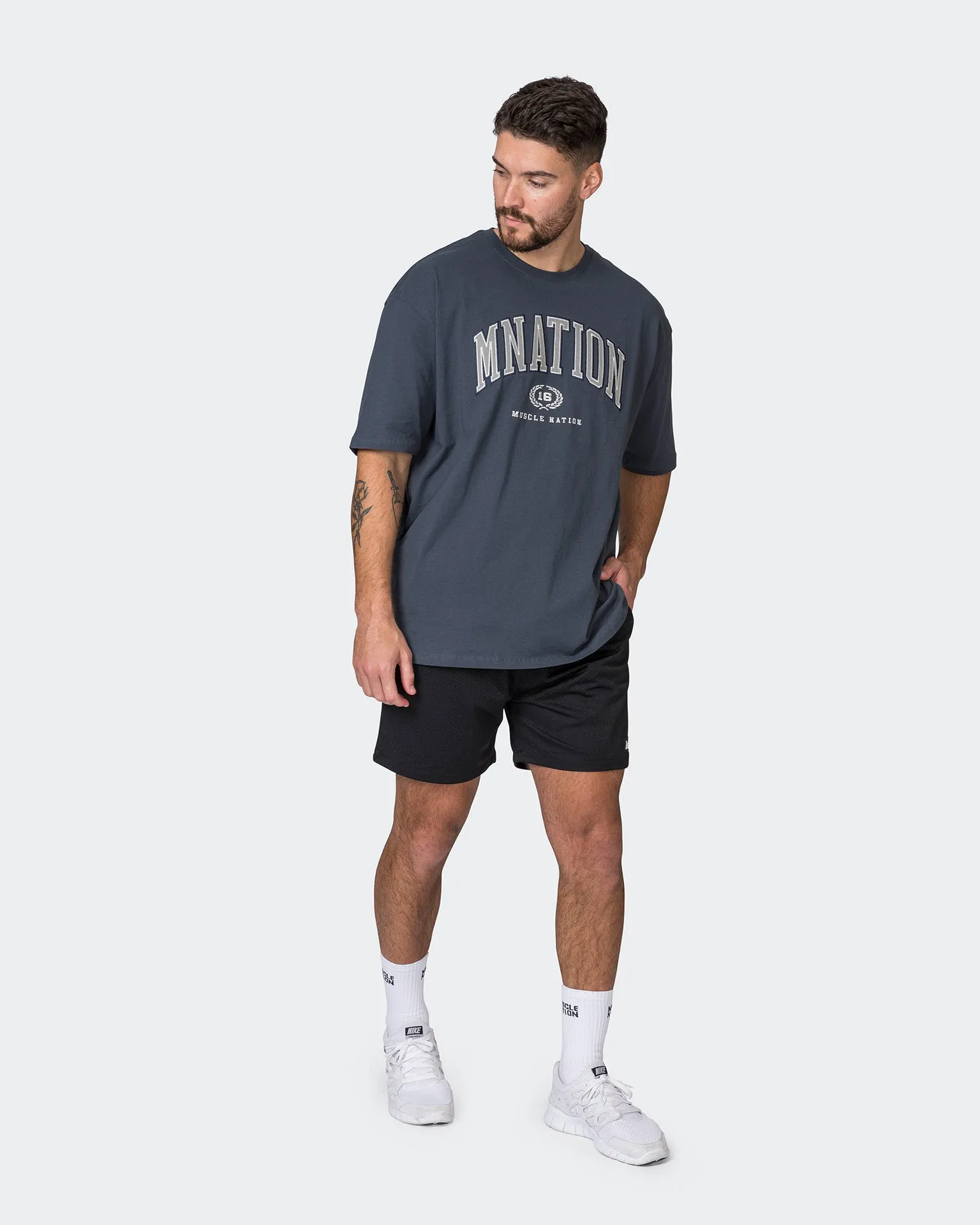 MN Varsity Oversized Tee - Thunder