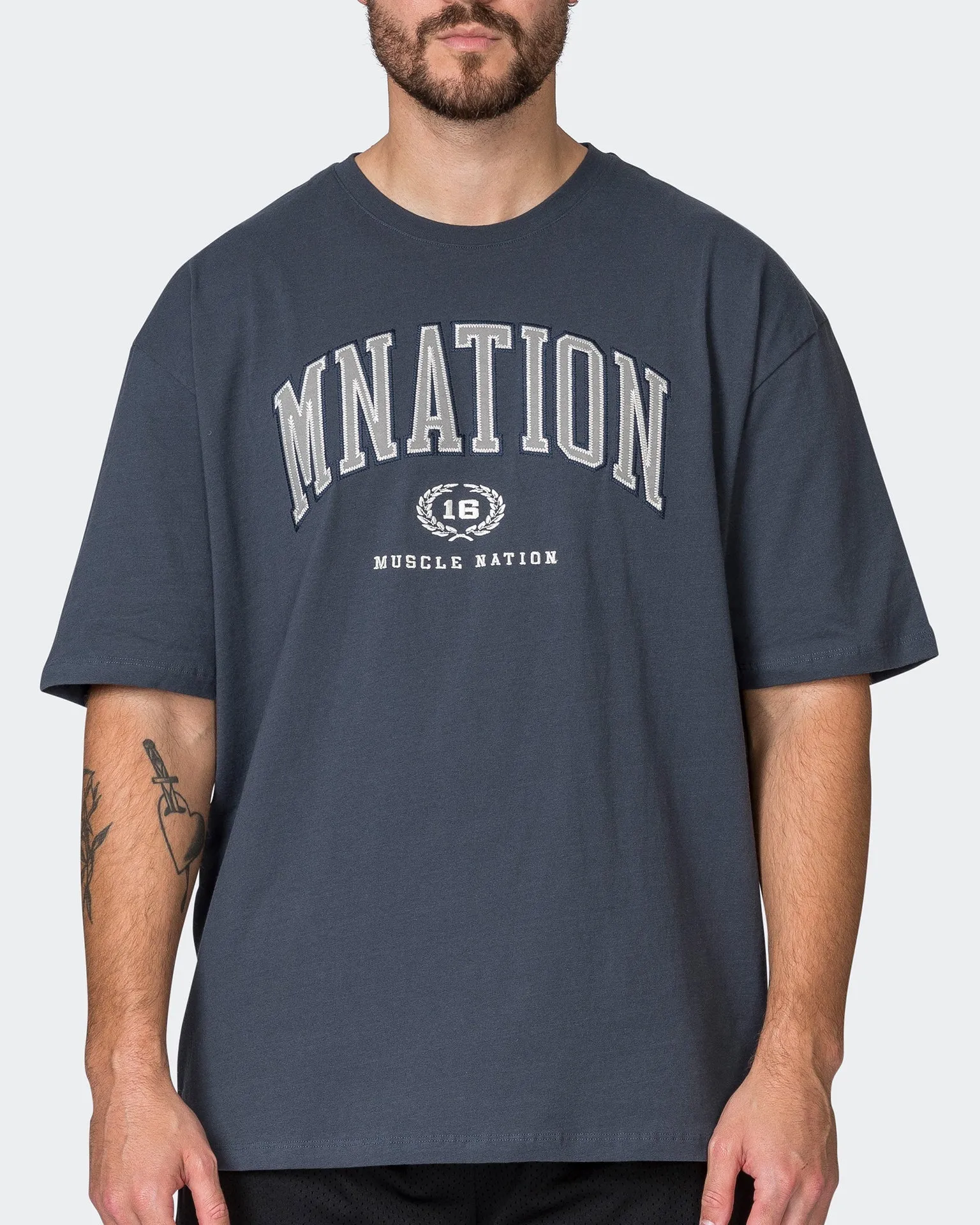 MN Varsity Oversized Tee - Thunder