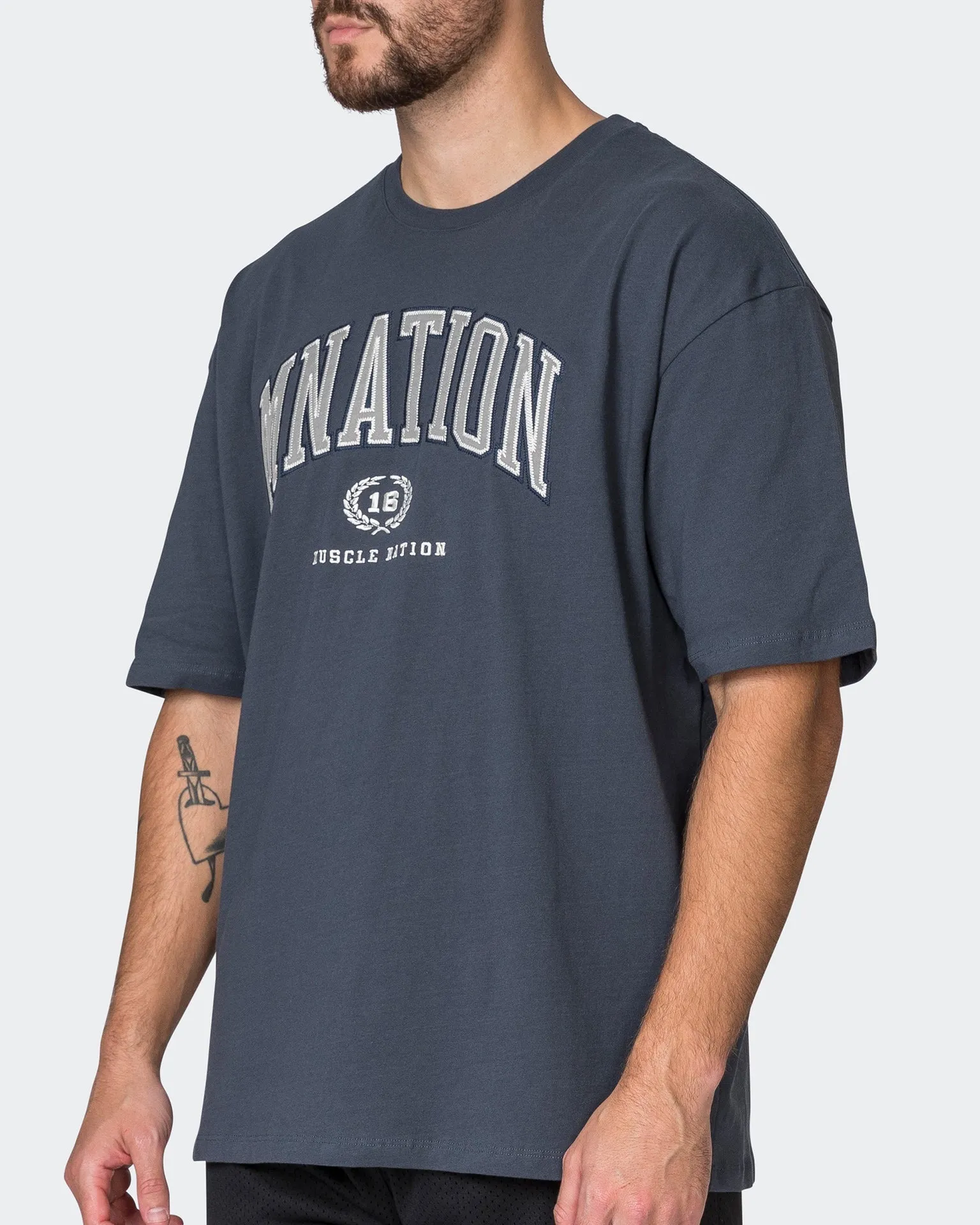 MN Varsity Oversized Tee - Thunder