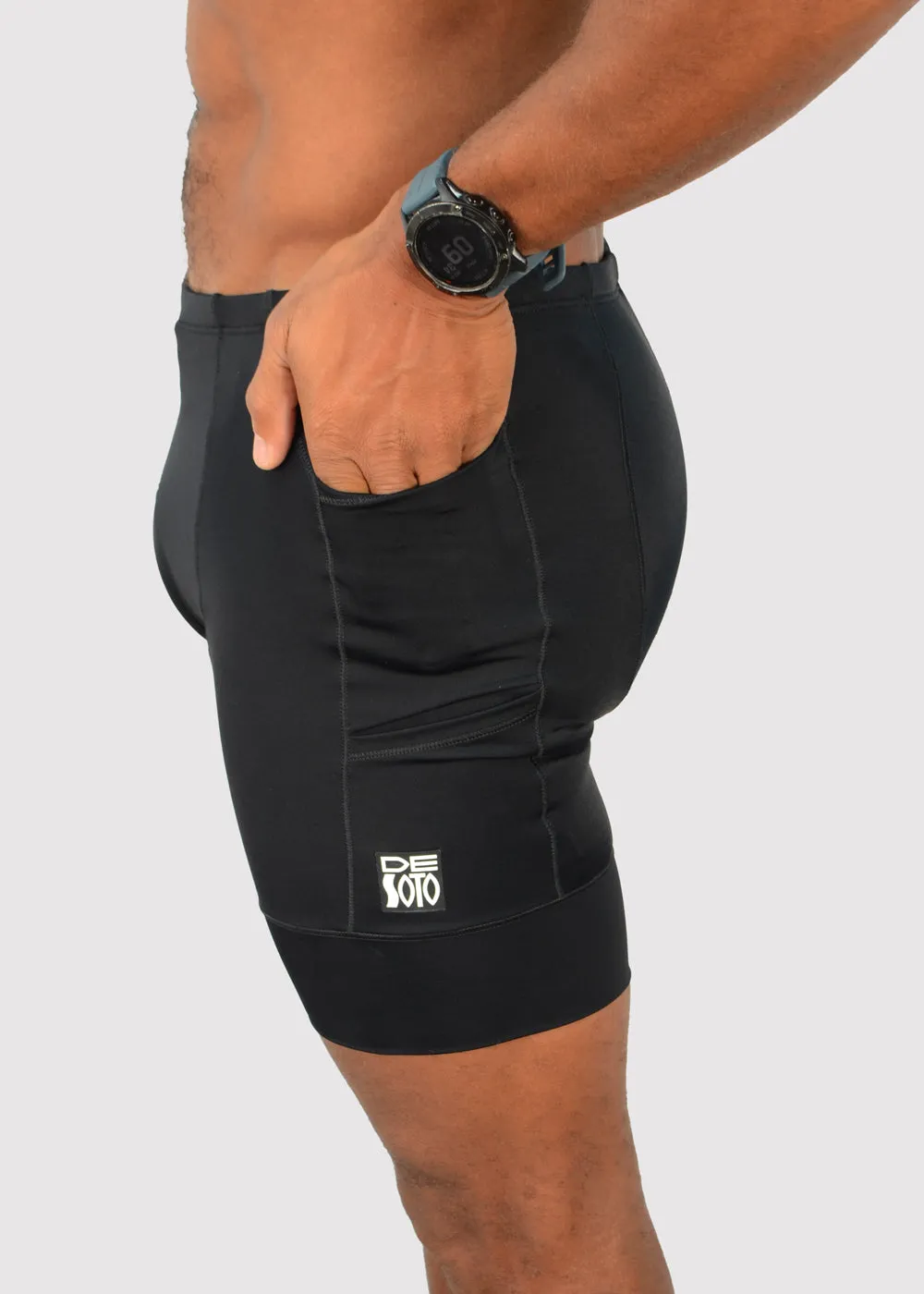 Pantal??n corto de triatl??n de 4 bolsillos Mobius para hombre