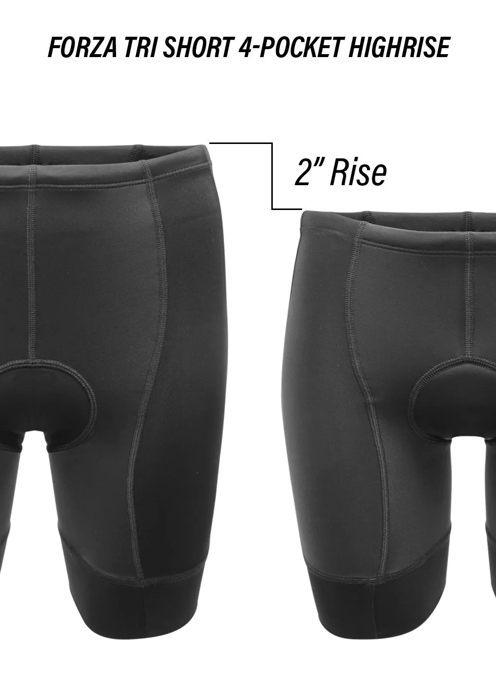 Pantal??n corto de triatl??n Forza de tiro alto y 4 bolsillos para hombre (dise?a el tuyo propio)