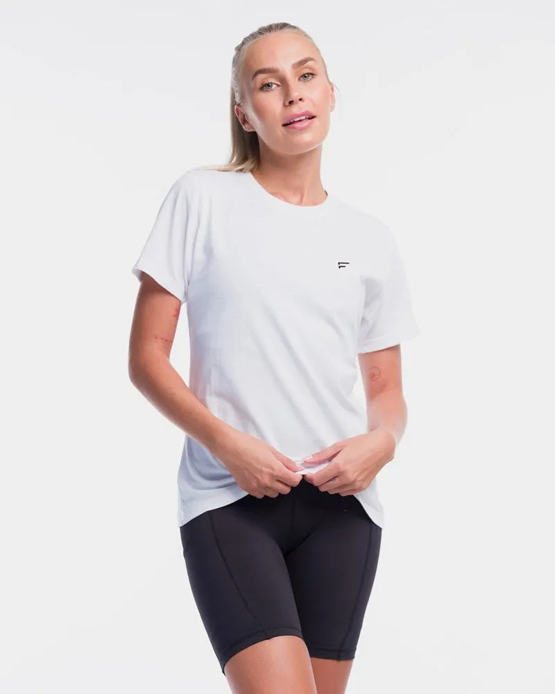 Performance Crest Rise Tee - White