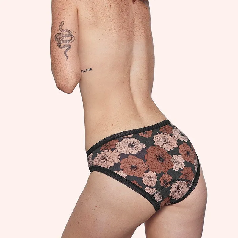 Period Cotton Bikini Brief - Dahlia Floral