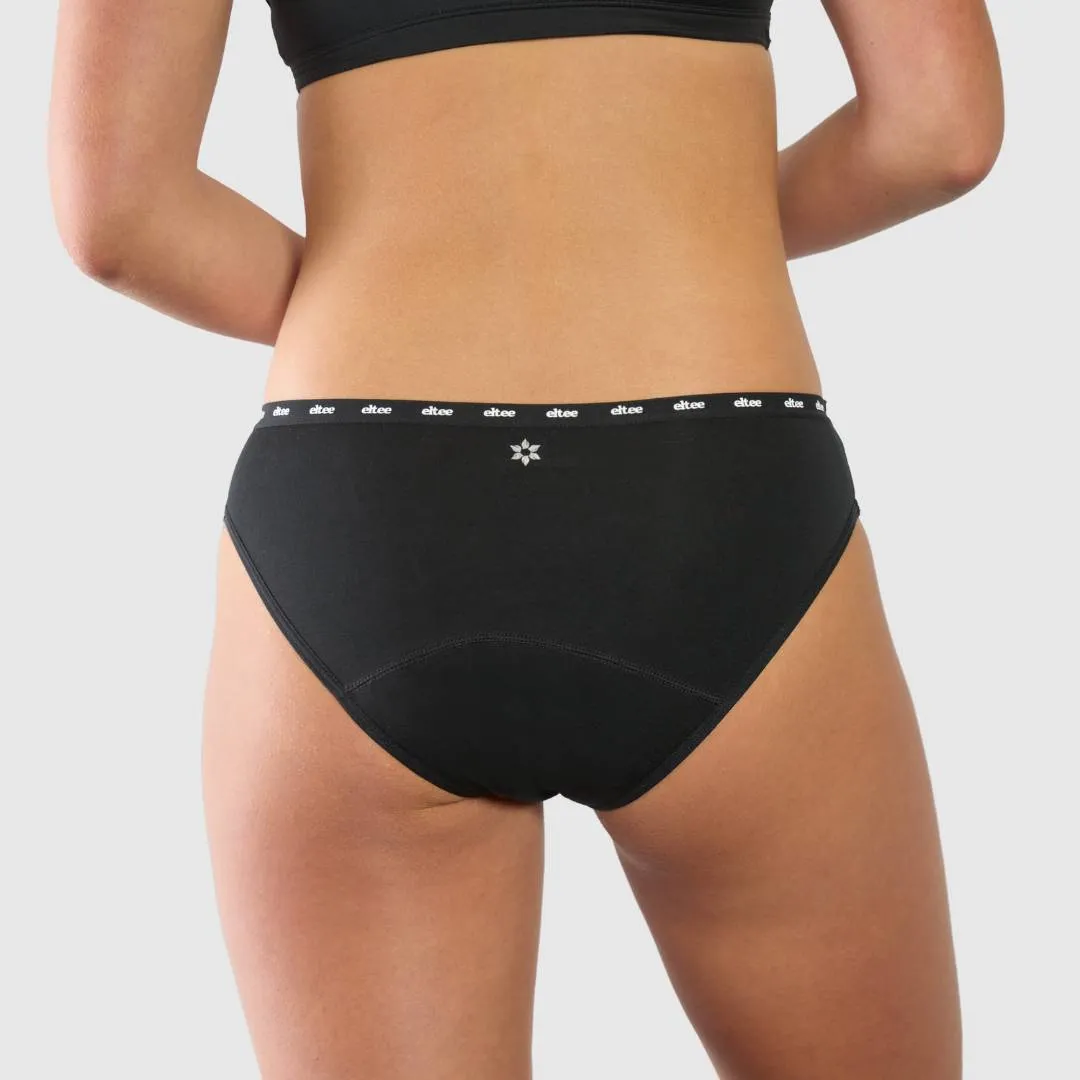 Period Undies for Girls with Bumpers (Black)