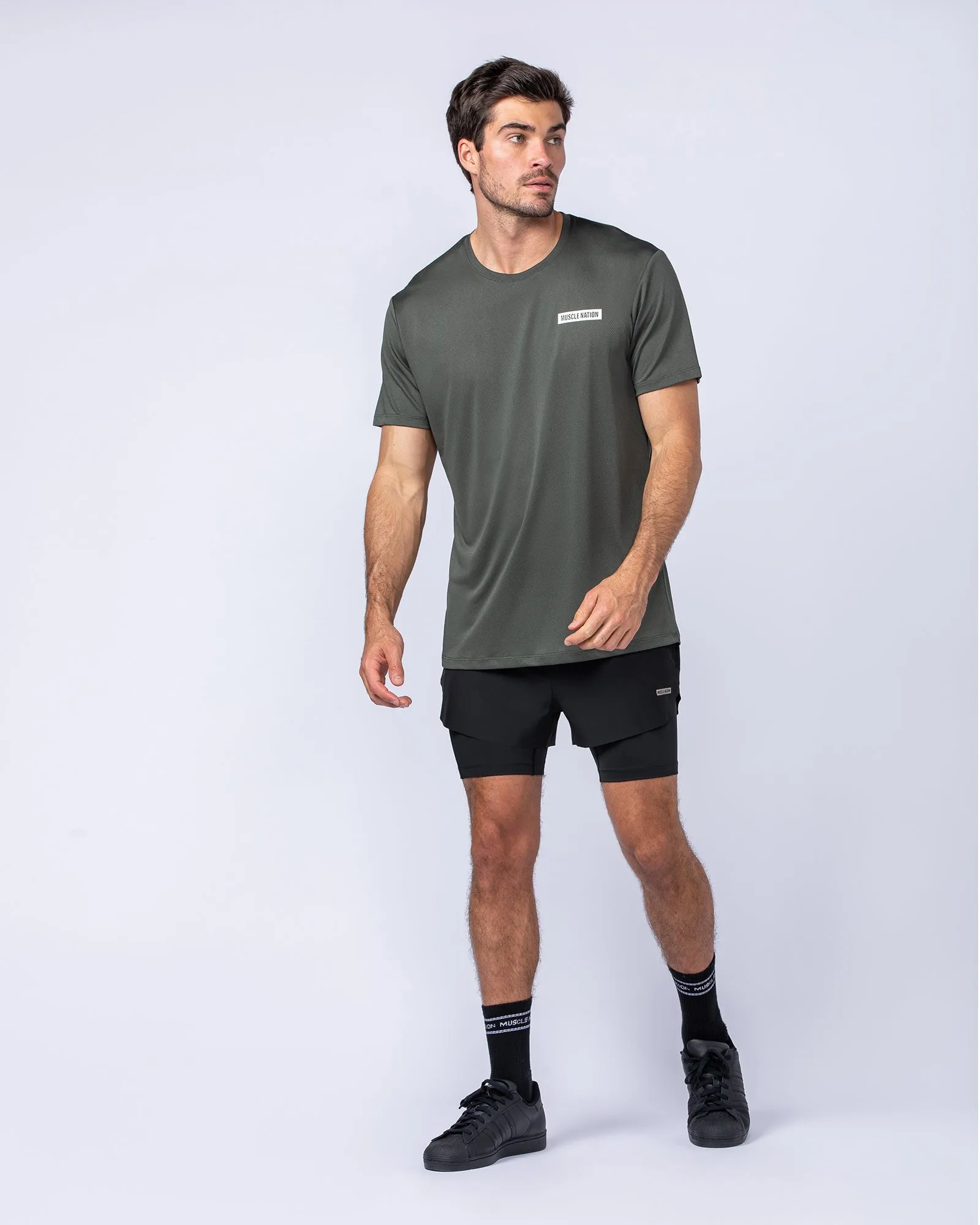 Relaxed Active Tee - Dark Khaki