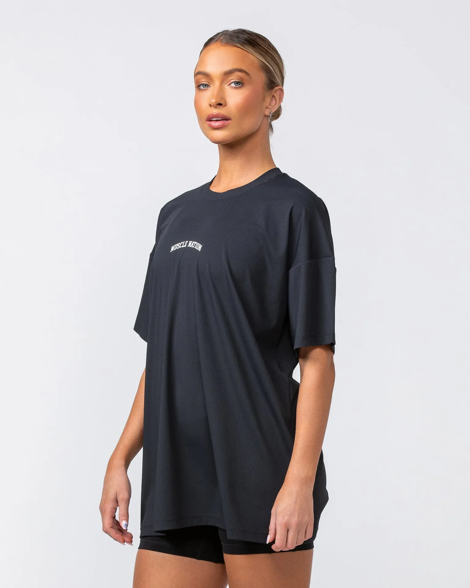 Relaxed Rib Training Tee - Black