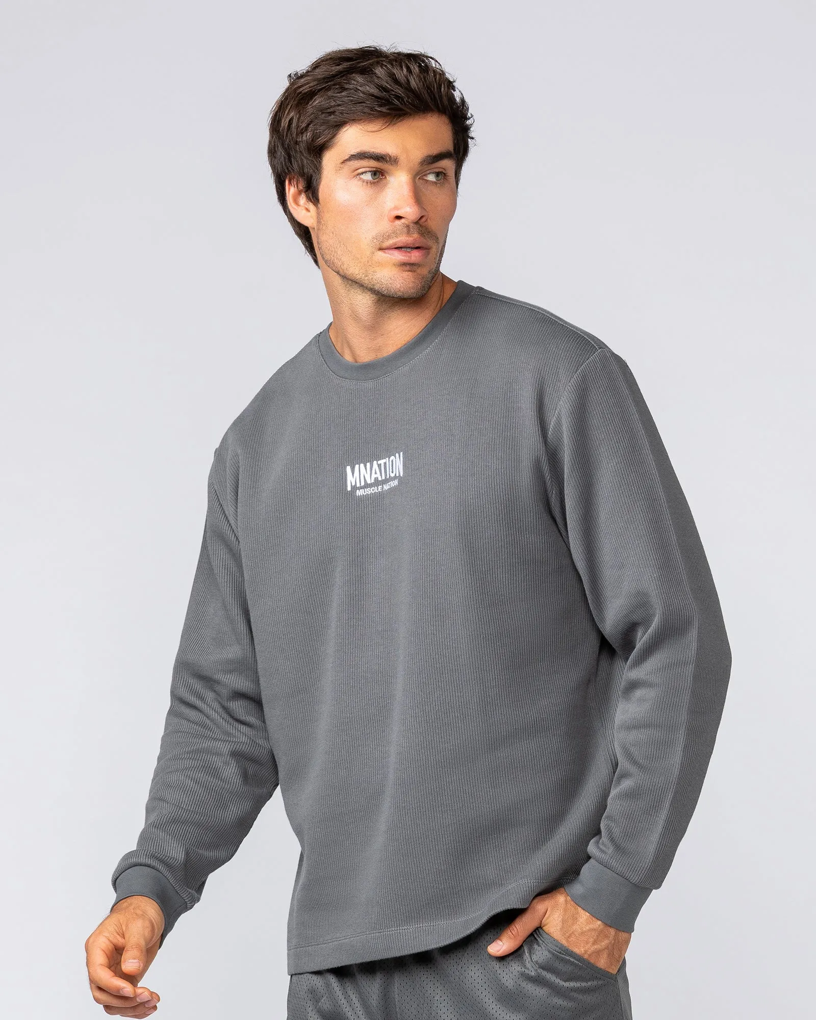 Rib Long Sleeve Tee - Tornado