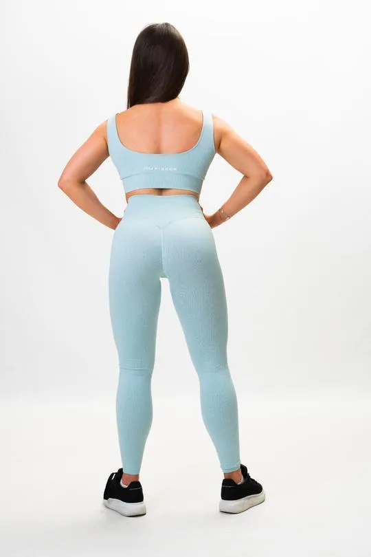 RIBBED-AIR LEGGINGS - BABY AQUA