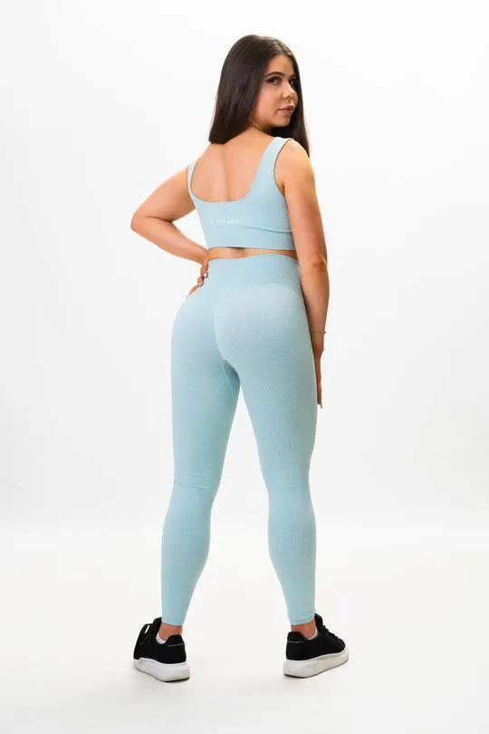 RIBBED-AIR LEGGINGS - BABY AQUA