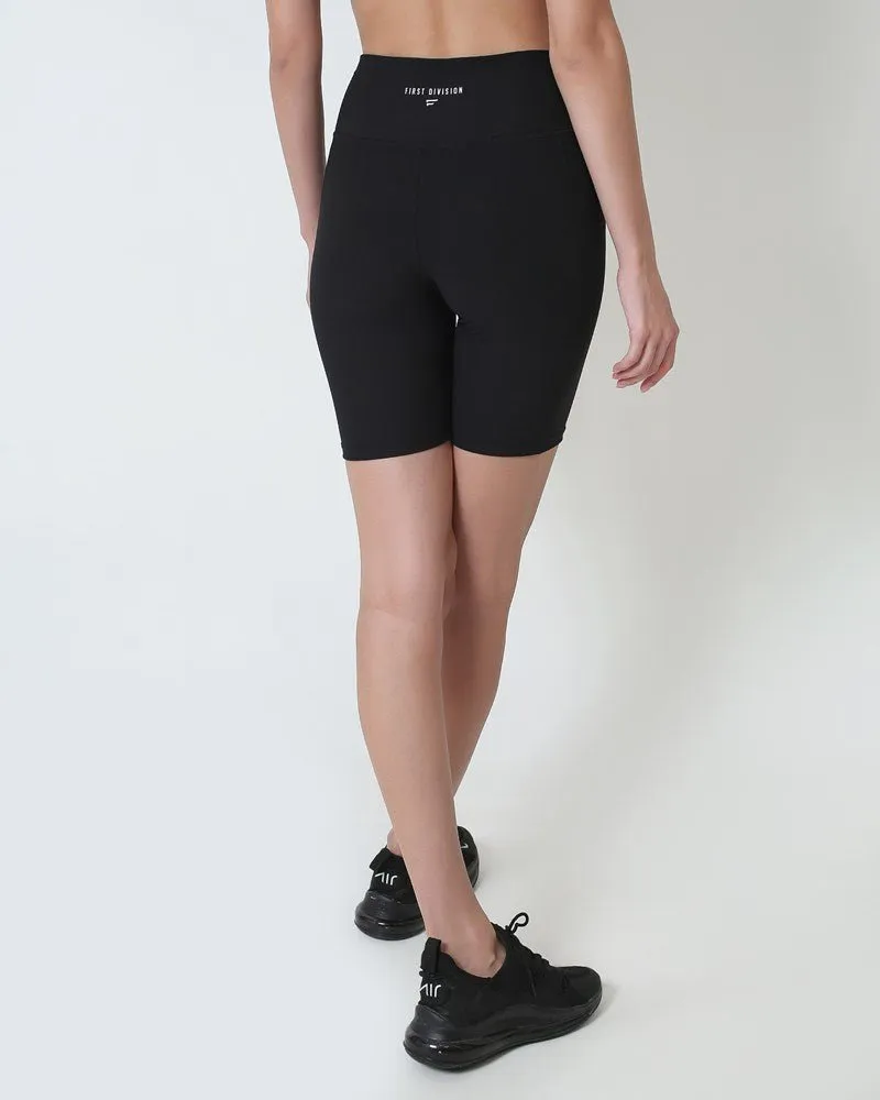 Ribbed Cross Short - Black