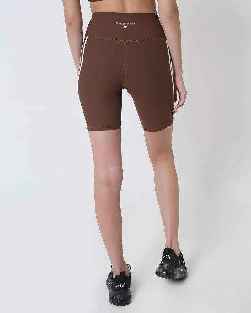 Ribbed Stripe Short - Beige