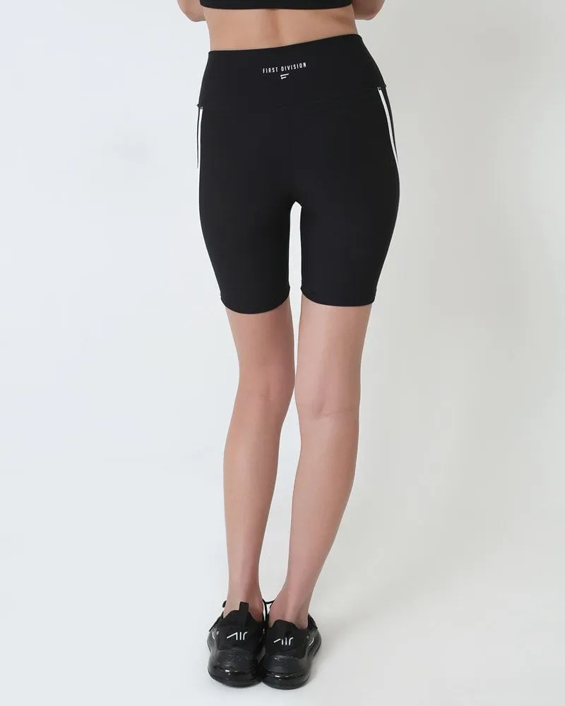 Ribbed Stripe Short - Black