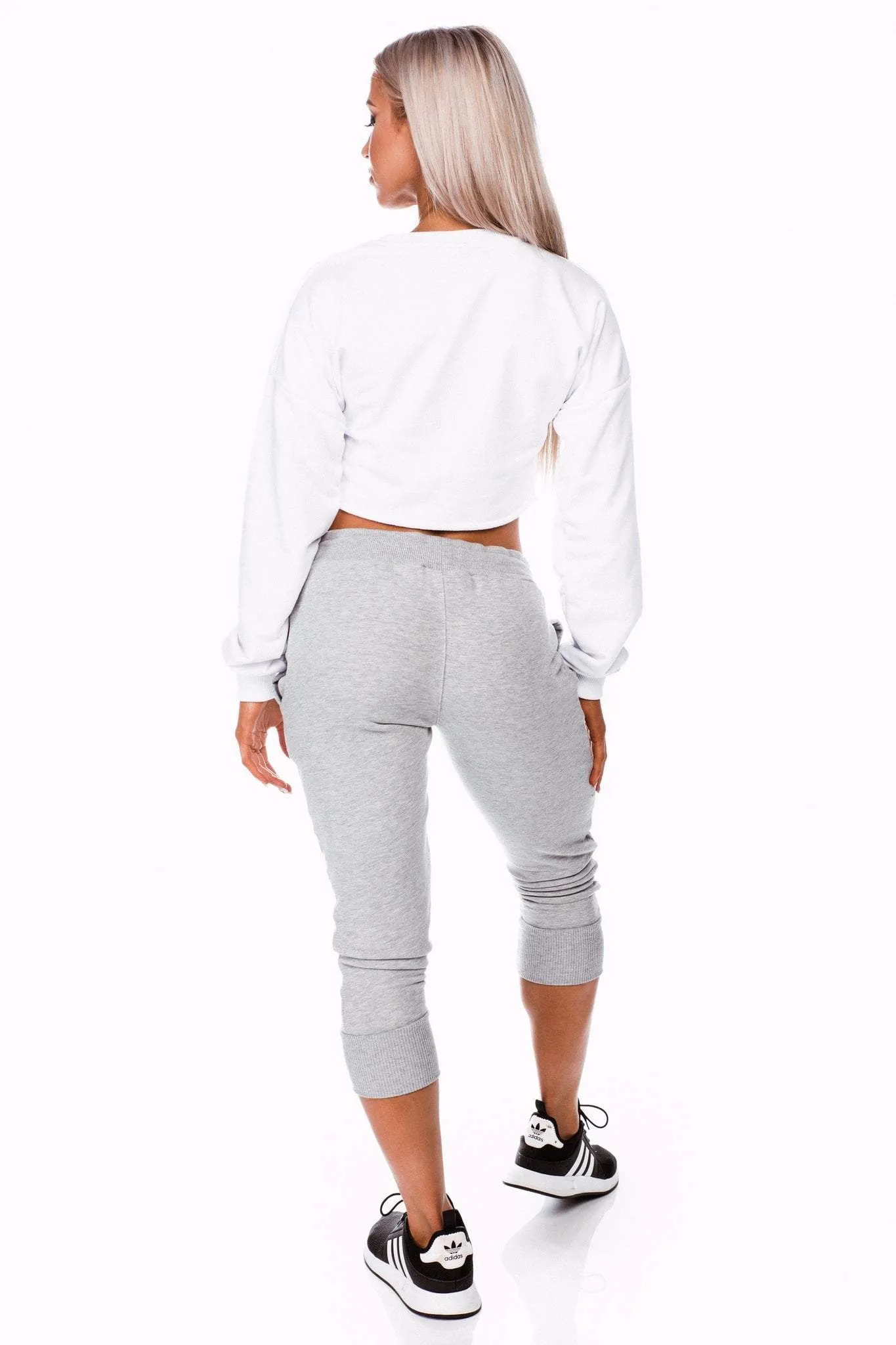 SHORTY CROP JUMPER- WHITE