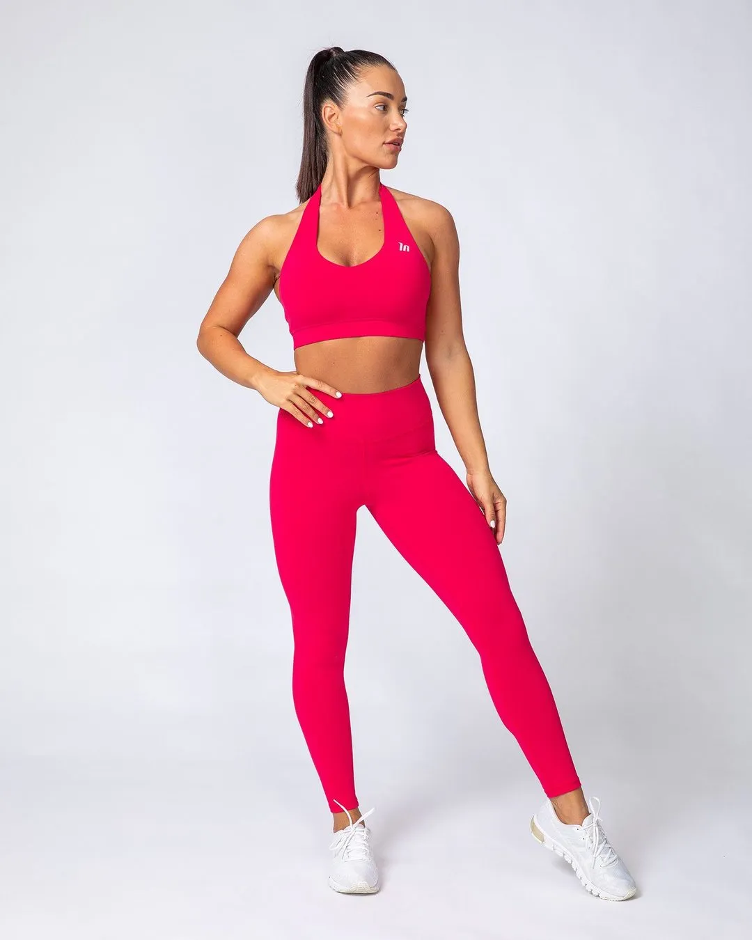 Signature Scrunch Ankle Length Leggings - Hot Pink