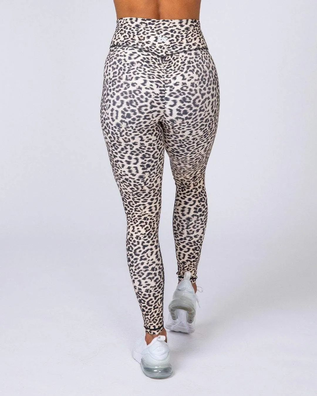 Signature Scrunch Ankle Length Leggings - Yellow Leopard