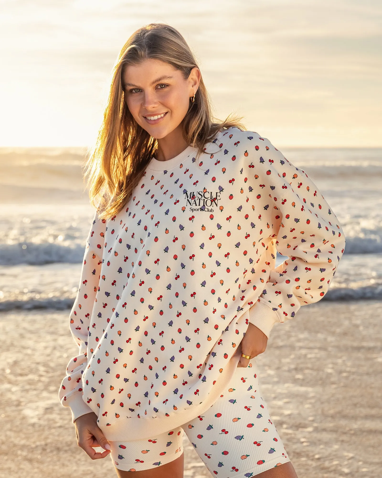 Smoothie Oversized Pullover - Smoothie Print