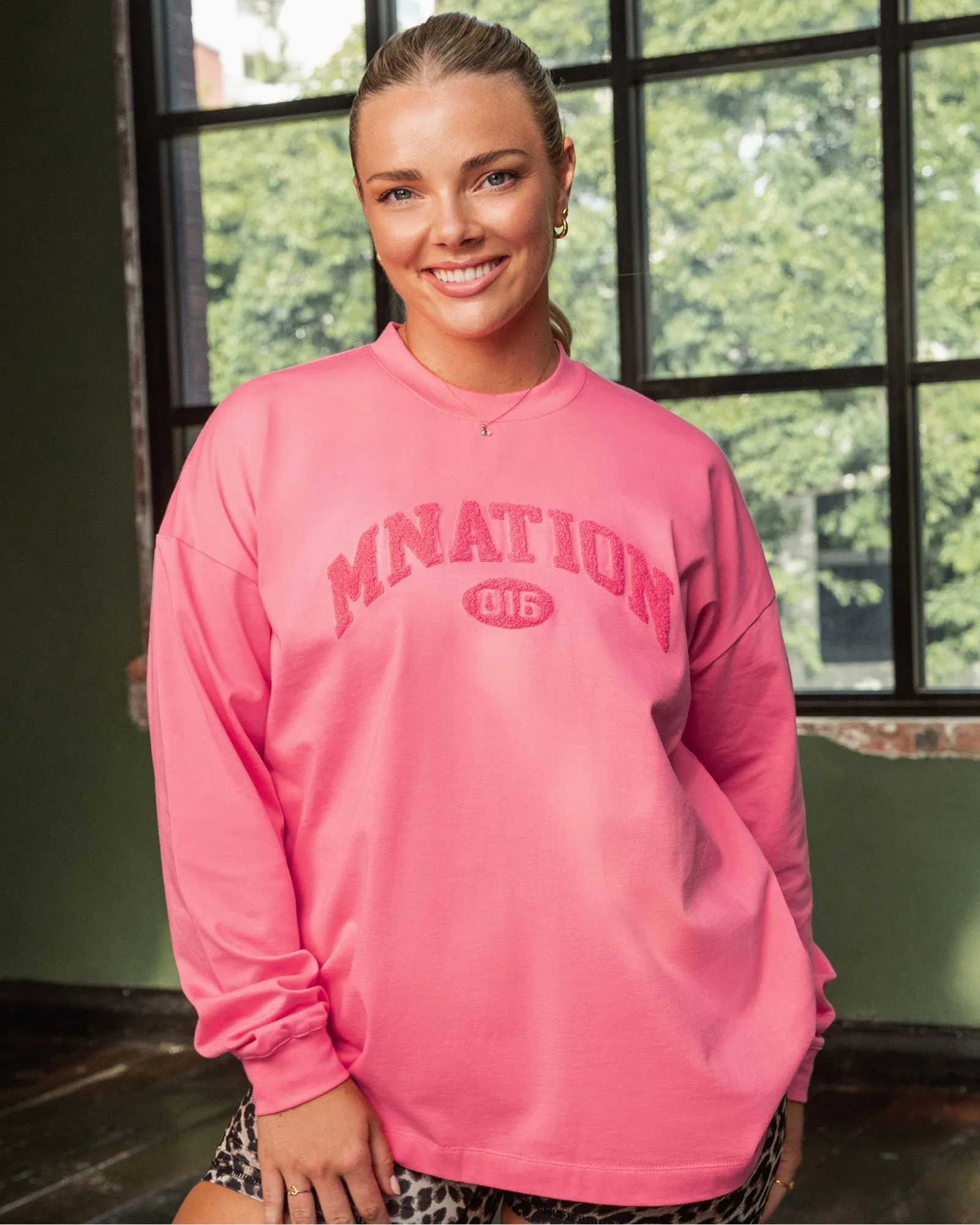 Stats Oversized Long Sleeve Tee - Calypso