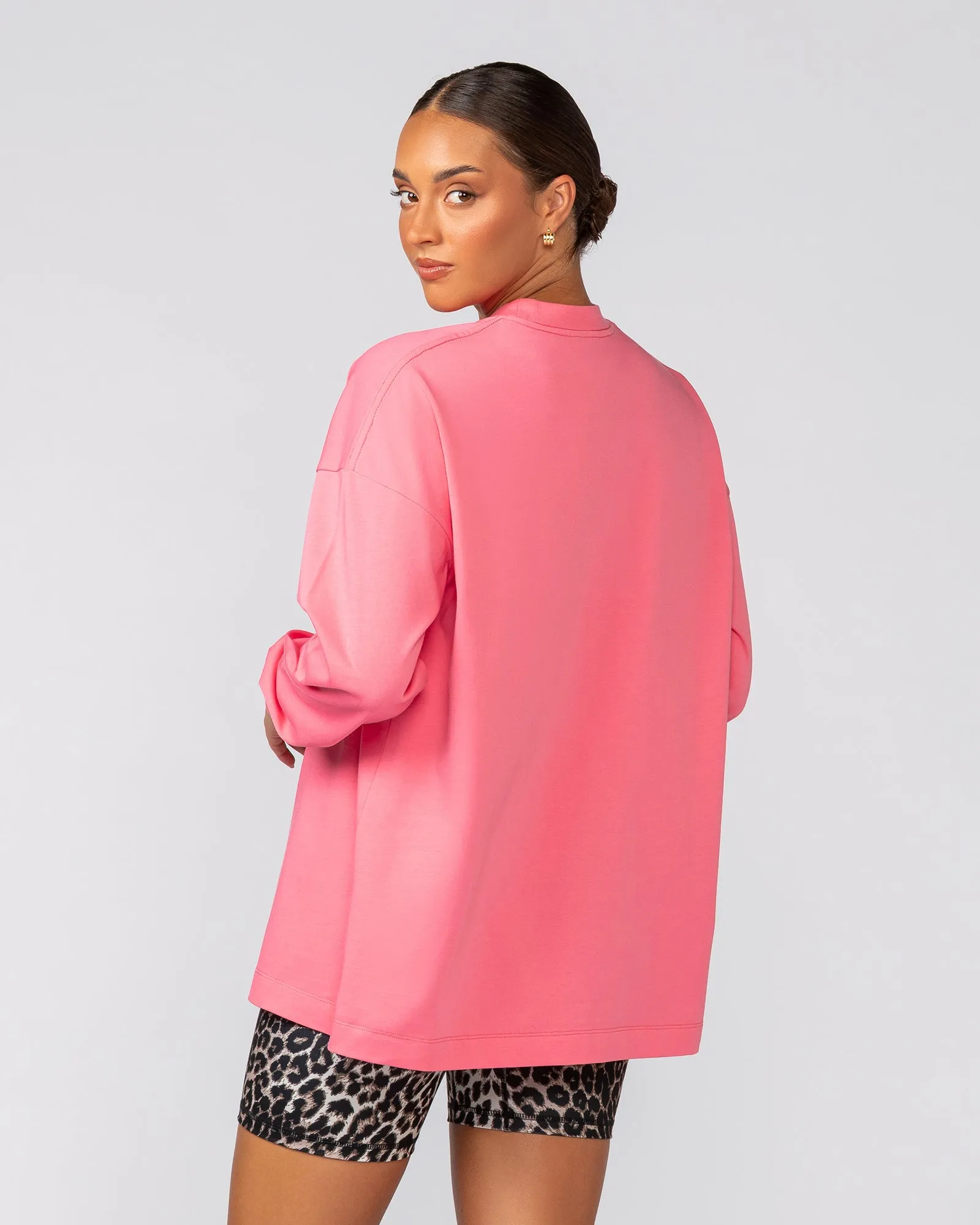 Stats Oversized Long Sleeve Tee - Calypso