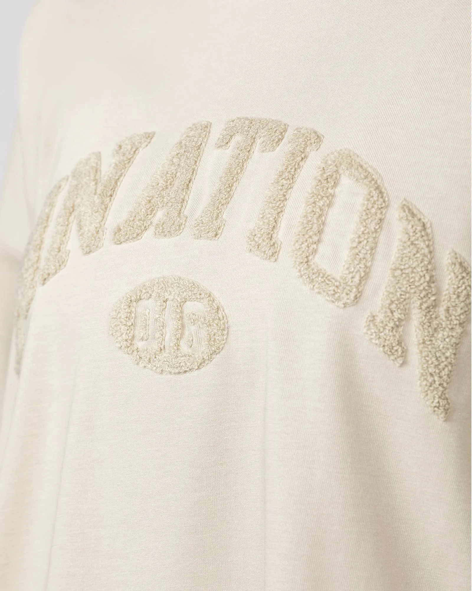 Stats Oversized Long Sleeve Tee - Stone