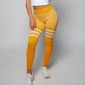 Thigh High Sock Leggings - Yellow