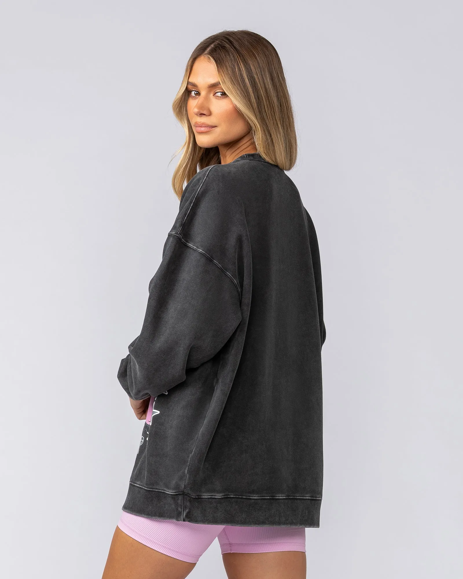 TKO Oversized Vintage Pullover - Washed Black
