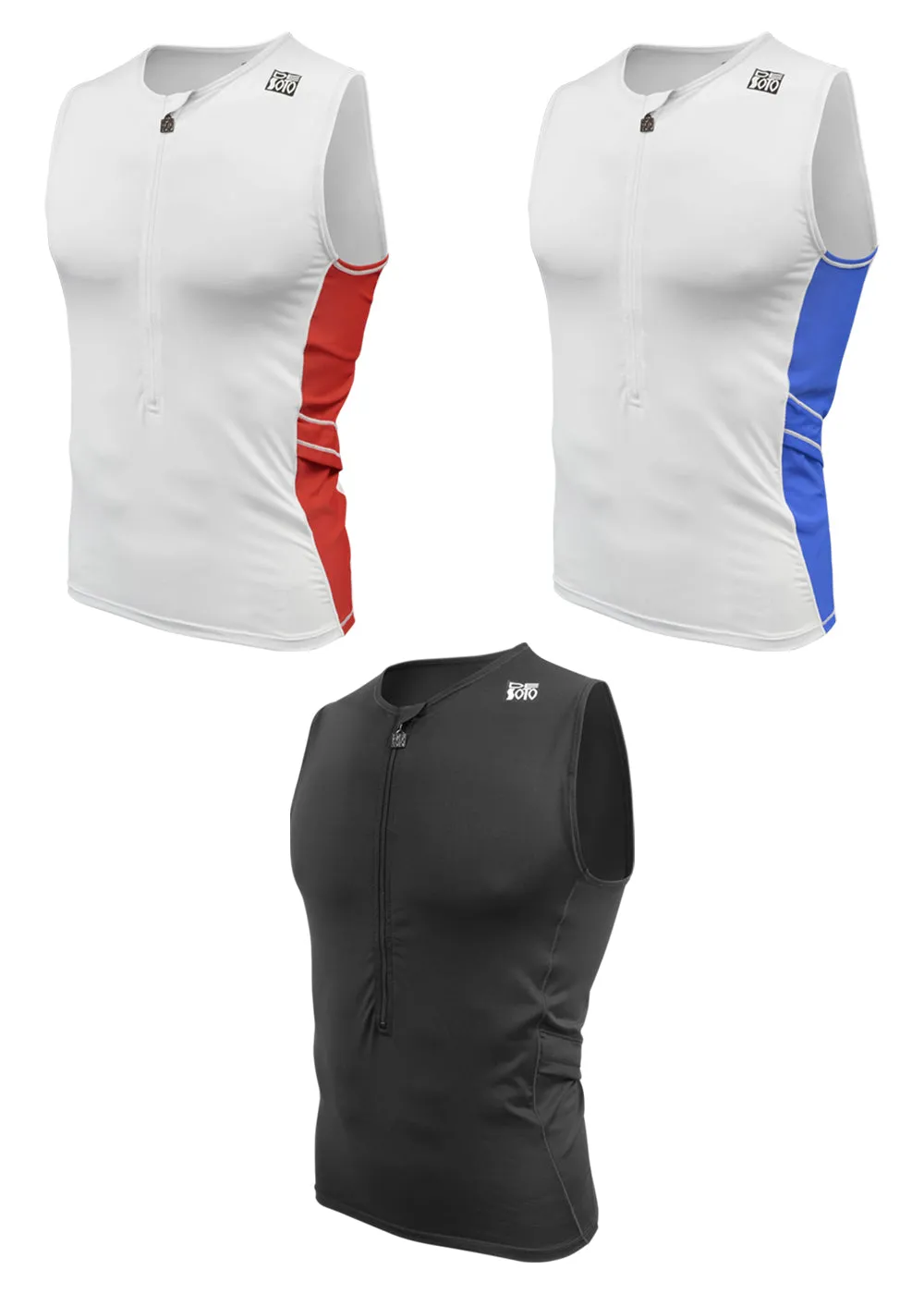 Top con media cremallera y enfriador de piel para hombre