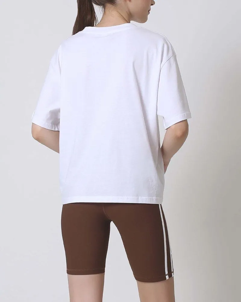 Track and Field Tee - White/Beige