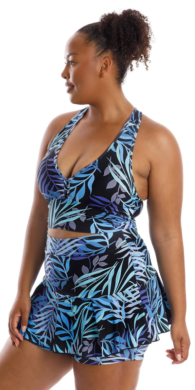 Tropical Palm Racer Back Bra