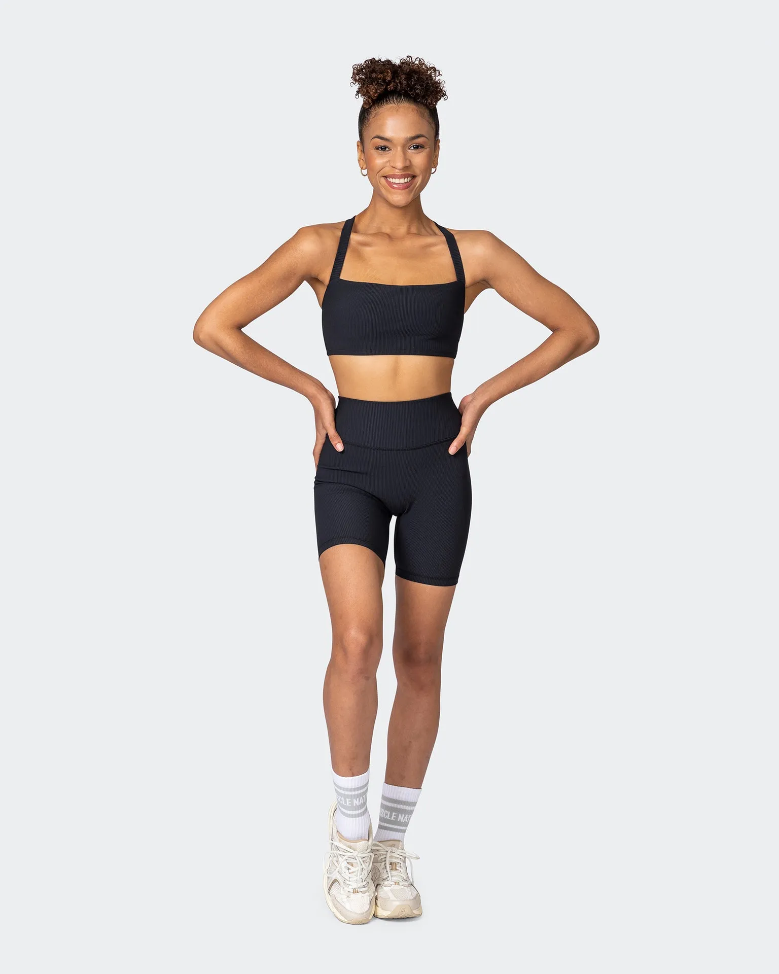 Twist Rib Bra - Black Everyday Support